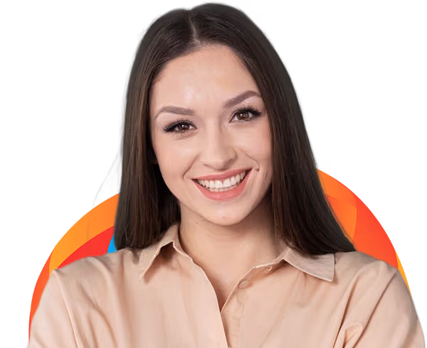 Modelo de mulher sorrindo